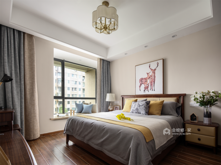 奶咖色打造温馨的家-卧室效果图及设计说明