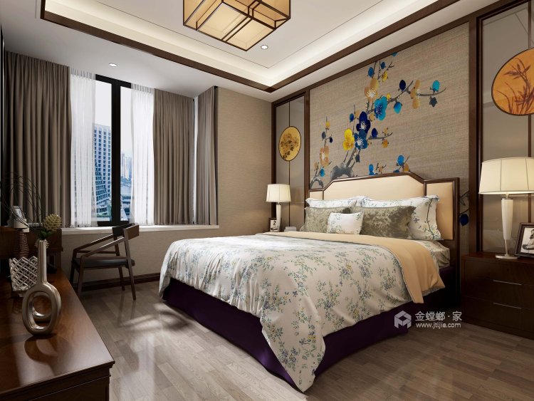 传统中式，苏州园林式的美感-卧室效果图及设计说明