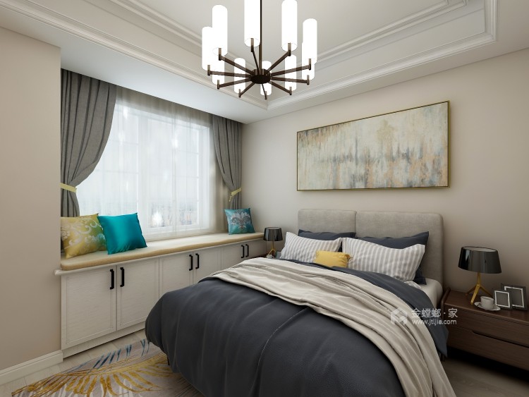 92平满足功能又极具舒适的家-卧室效果图及设计说明