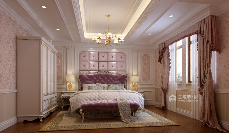 450平欧式风格，纯自然的奢华享受-卧室