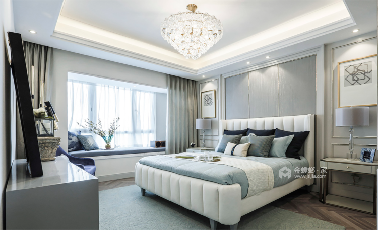 高级灰极致体现时尚色调-卧室效果图及设计说明