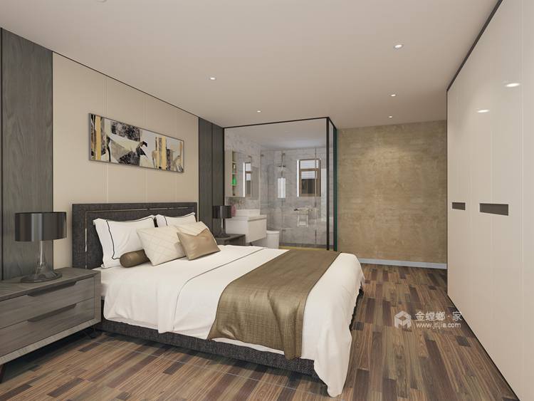 120平前卫时尚现代风格-卧室效果图及设计说明