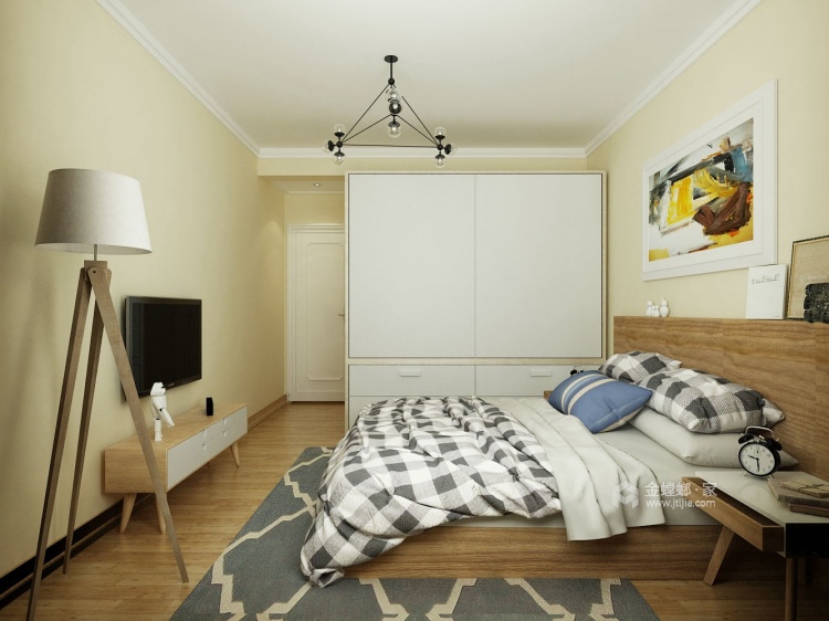 现代风格简欧元素前卫活力-卧室效果图及设计说明