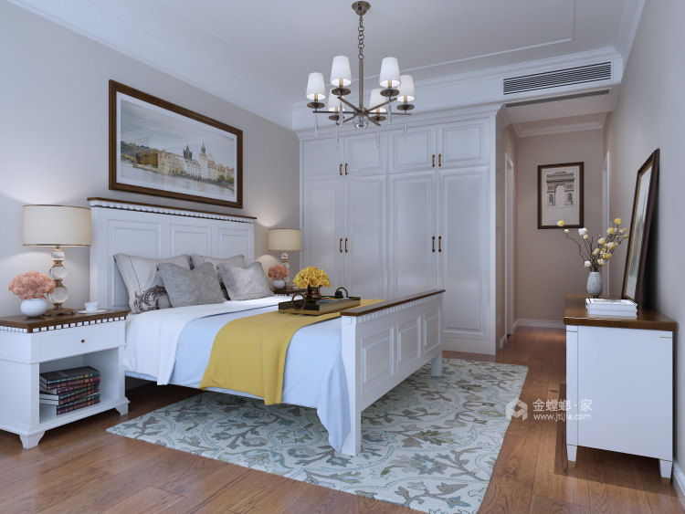 轻奢范儿，色彩与质感得完美结合-卧室效果图及设计说明