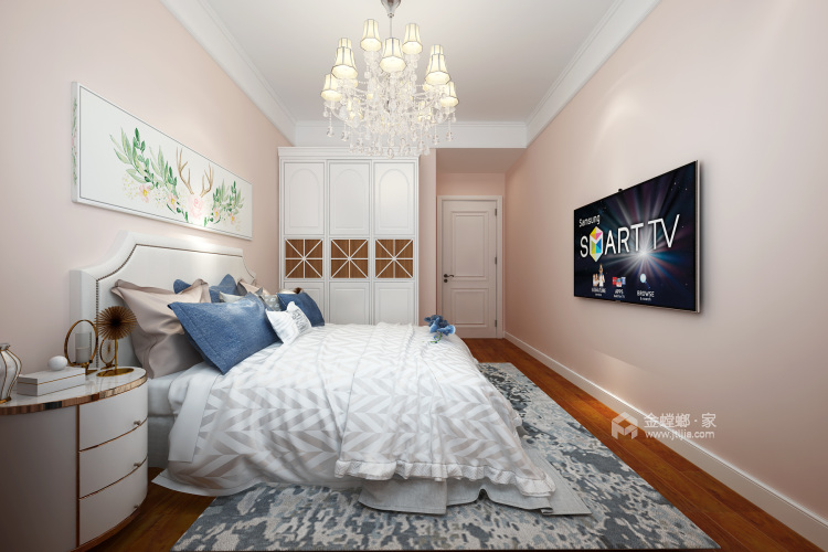 128平米欧式格调，让你体验审美是精致-卧室效果图及设计说明
