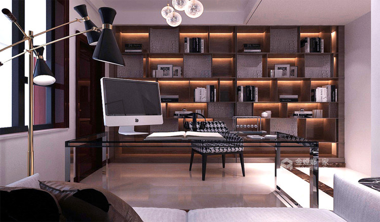 新中式混搭现代风实用的家-书房