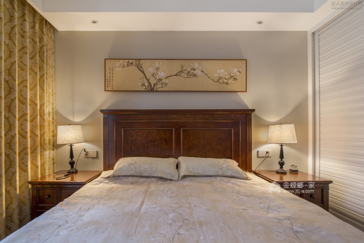 130平精致美式风格，一比一效果完美呈现-卧室效果图及设计说明
