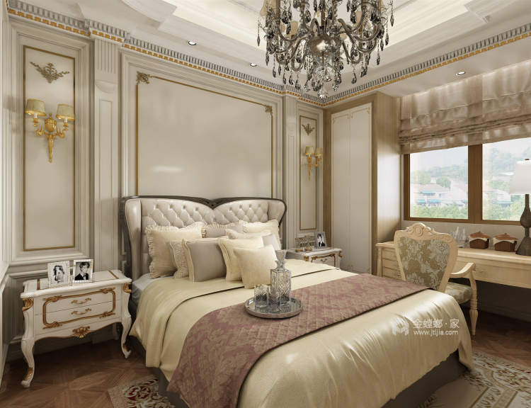 奢华优雅的欧式风格-卧室效果图及设计说明