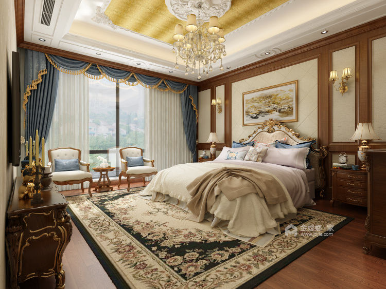 奢华优雅的欧式风格-卧室效果图及设计说明