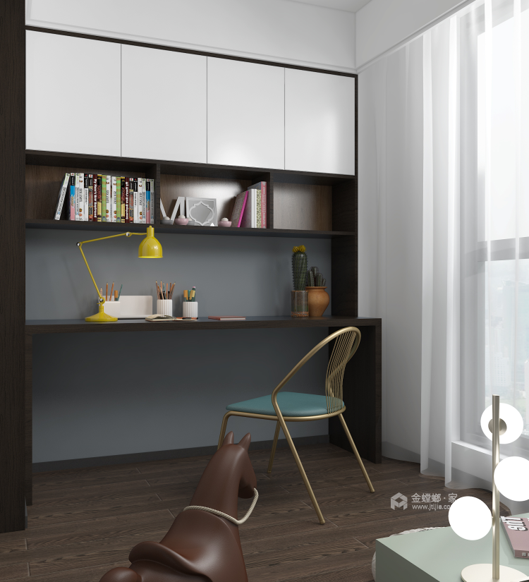 优雅静谧高级灰，220平轻奢现代风格美家-卧室效果图及设计说明