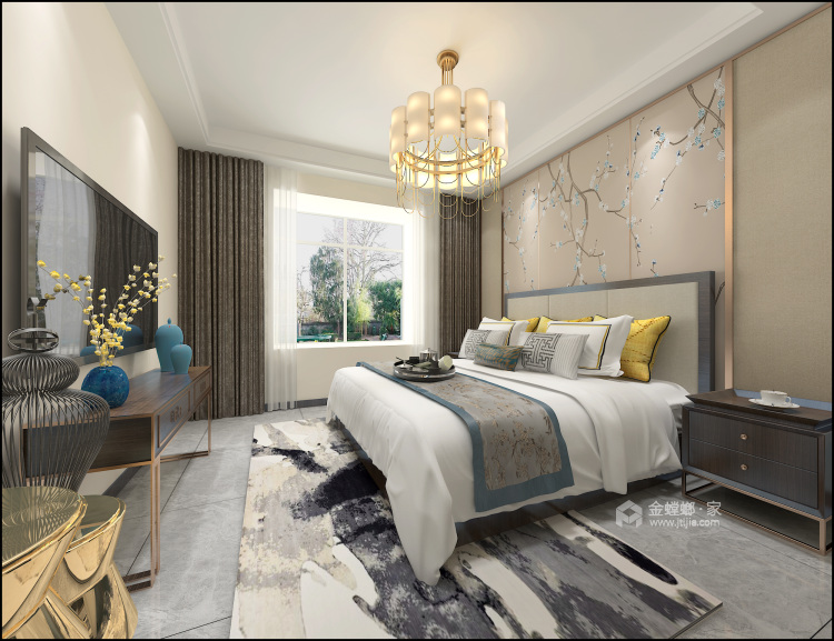 新中式风格，要怎样才能显得不落俗套-卧室效果图及设计说明