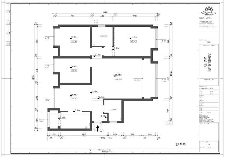 阅府143平米新中式装修设计图-业主需求&原始结构图