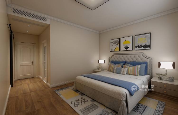 现代简约 一场简单而温暖的邂逅-卧室效果图及设计说明