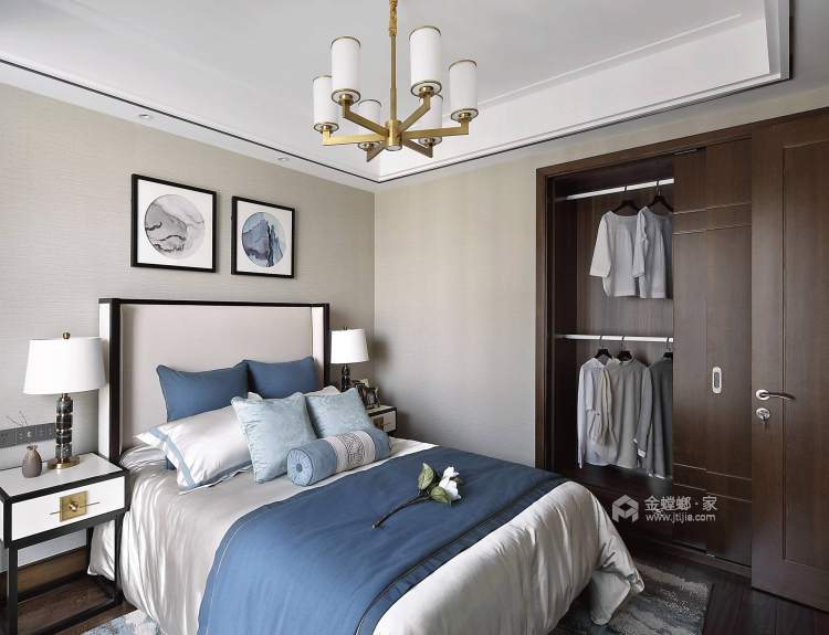 雅致舒适的新中式-卧室效果图及设计说明