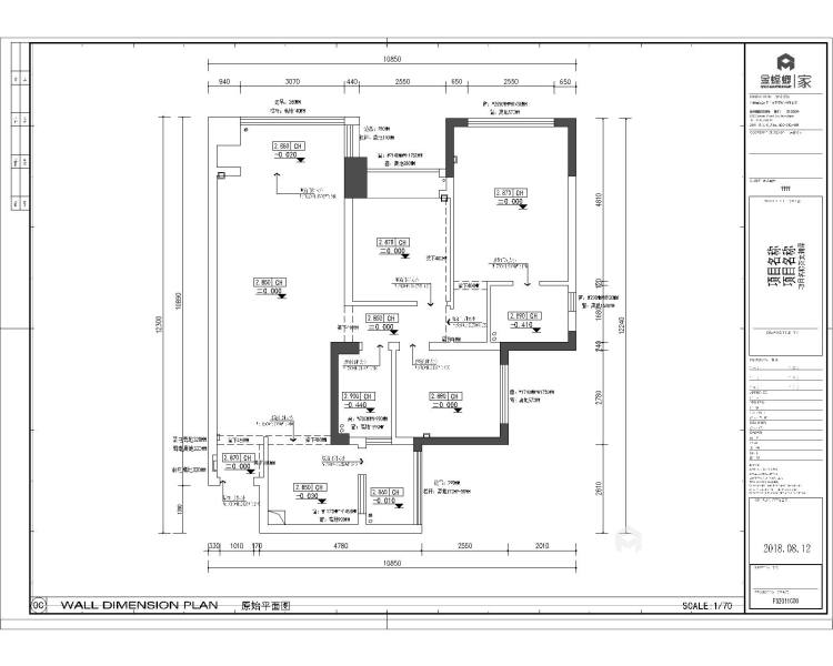 98平中心城三期现代精装修-业主需求&原始结构图