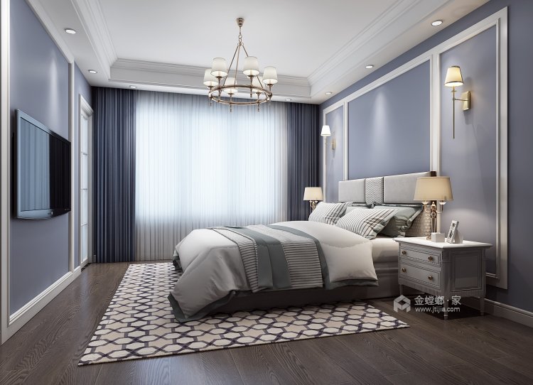 西岸第一城420平欧式风格，温馨大气-卧室效果图及设计说明