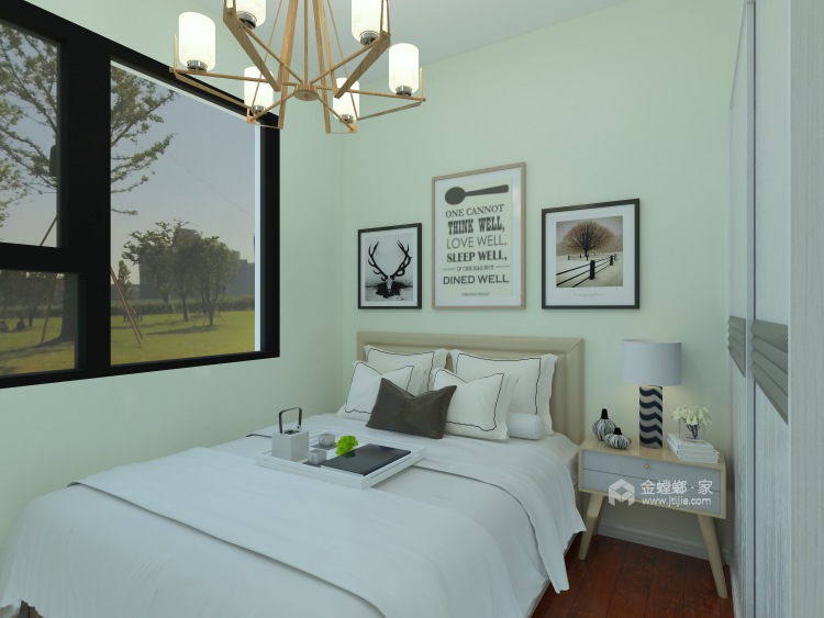 110平米北欧三居，轻盈柔和的气质美居！-卧室效果图及设计说明