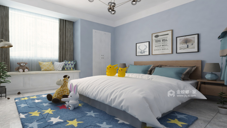 130平简约北欧3室，生活是温暖与惬意的-卧室效果图及设计说明