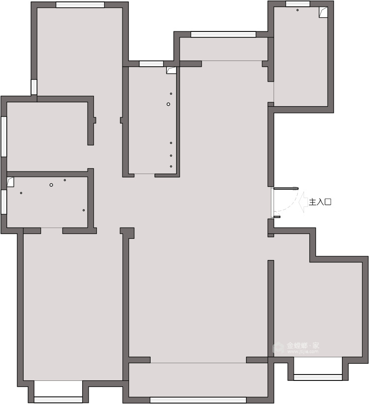 180平新中式四室，全屋原木装修，非常有档次-业主需求&原始结构图