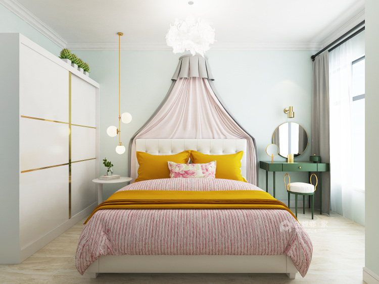 146平浪漫欧式风，家就该这样精致舒适-卧室效果图及设计说明