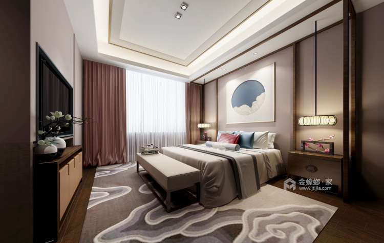 220平现代简约三居 高级灰太撩人-卧室效果图及设计说明