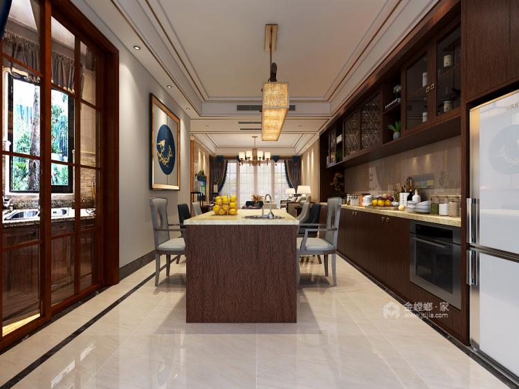 208平御龙山天熙中式精装修-餐厅效果图及设计说明