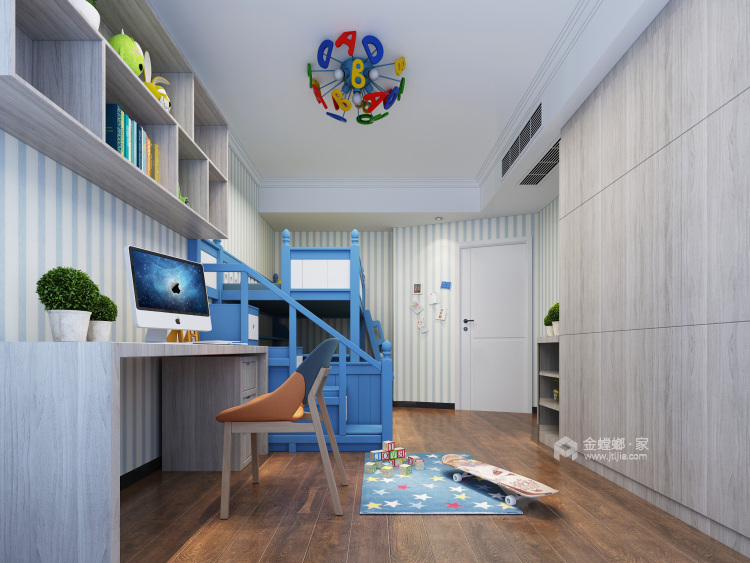 东方风格点缀的现代简约设计，大气卓绝-儿童房