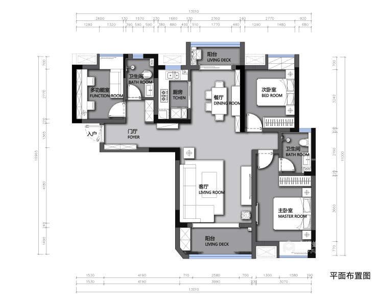 112平北欧三室 满足两代人居住喜好-平面设计图及设计说明