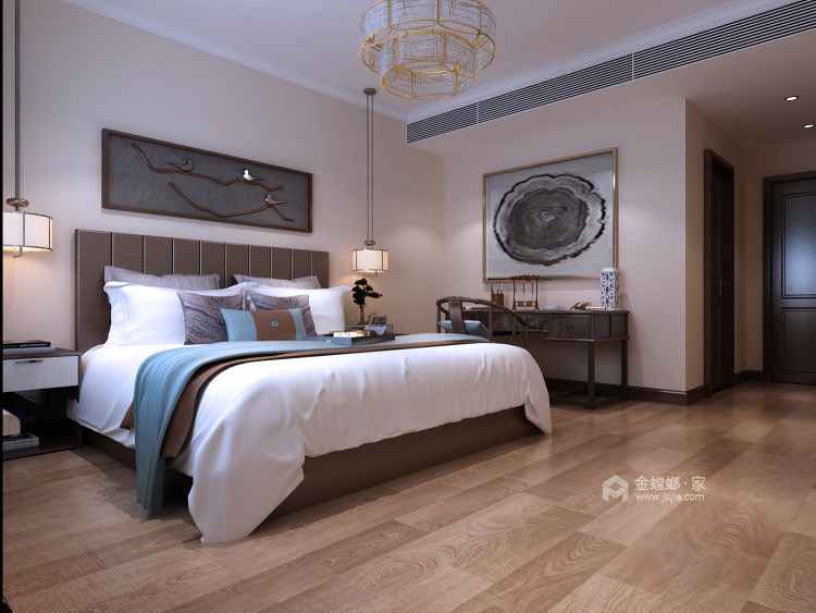 230平大气禅意新中式，素净雅致-卧室效果图及设计说明