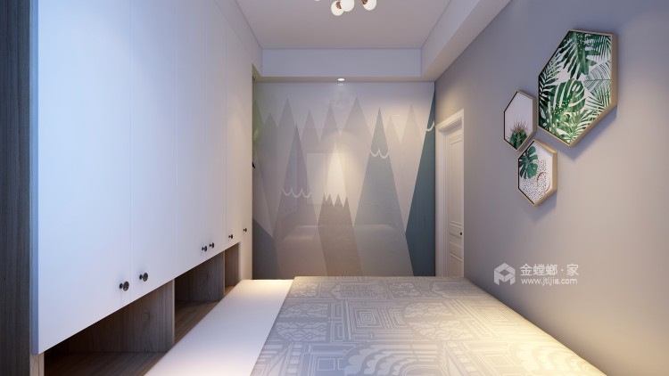 77平米现代简约 让心态和设计一样简单年轻-卧室效果图及设计说明