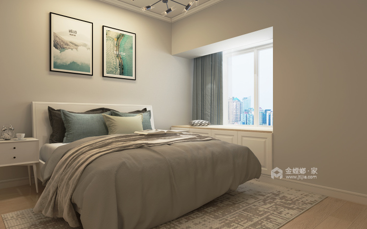 137平现代四居，精装房升级温馨豪宅-卧室效果图及设计说明
