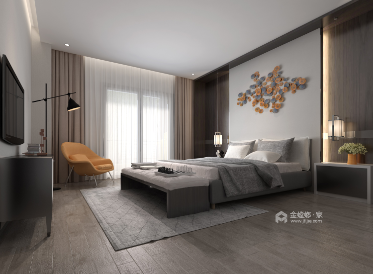 110㎡现代轻奢| 梦想中的慢生活-卧室效果图及设计说明