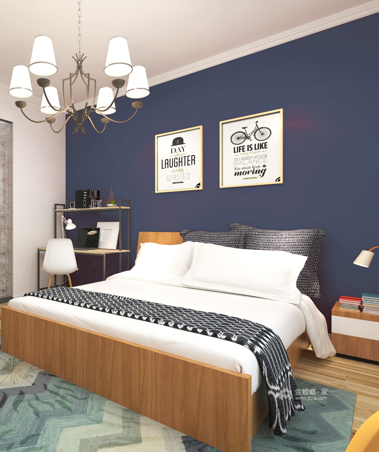 112平北欧三室 满足两代人居住喜好-卧室效果图及设计说明