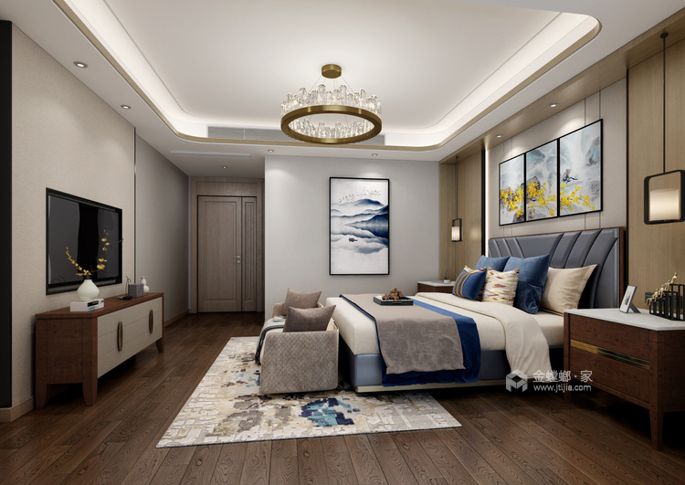 260平新中式别墅，木质精致魅力-卧室效果图及设计说明