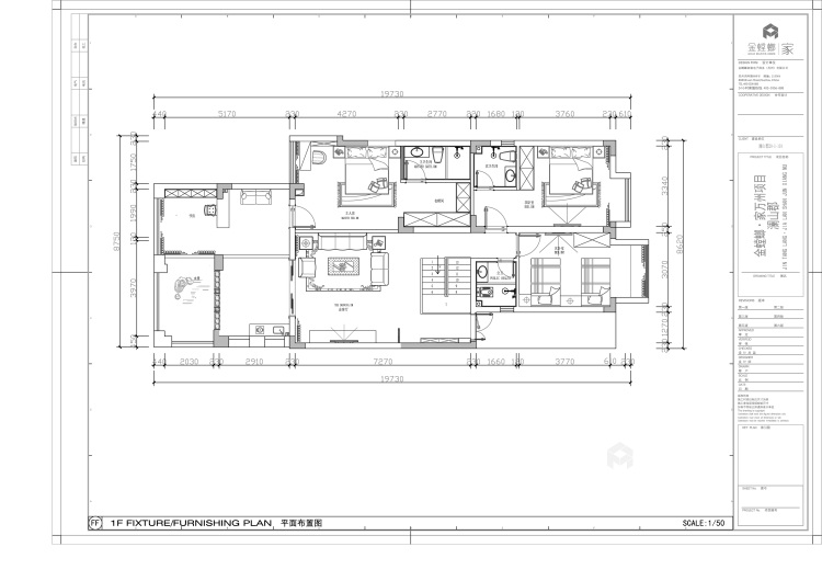 复式新中式大宅，水墨格调质感家居-平面设计图及设计说明
