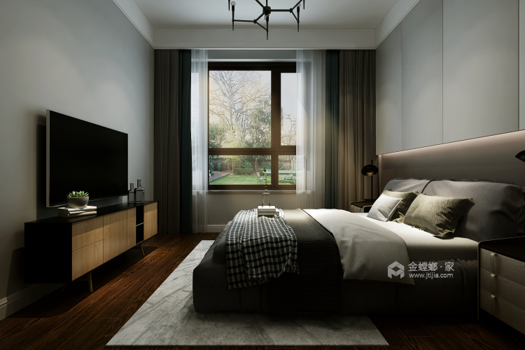 175平自然舒适家 收纳充足实用高-卧室效果图及设计说明