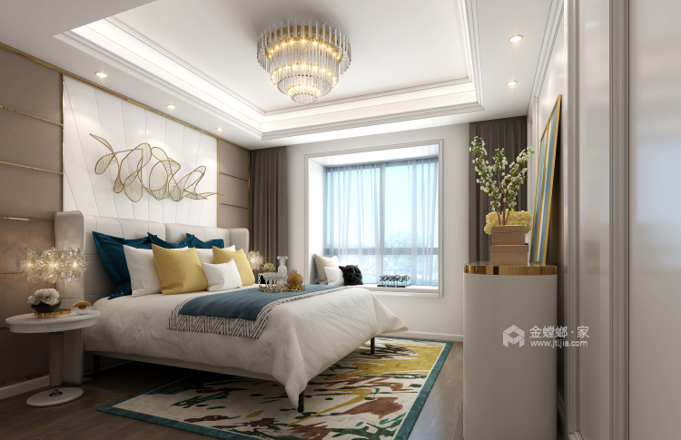 178平现代港式轻奢风格，大气时尚-卧室效果图及设计说明