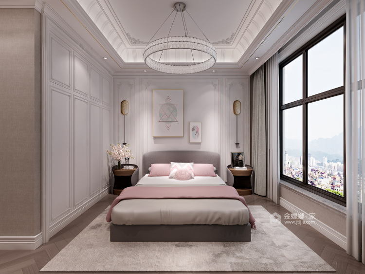 124平轻奢质感欧式风格，演绎浪漫法式优雅-卧室效果图及设计说明