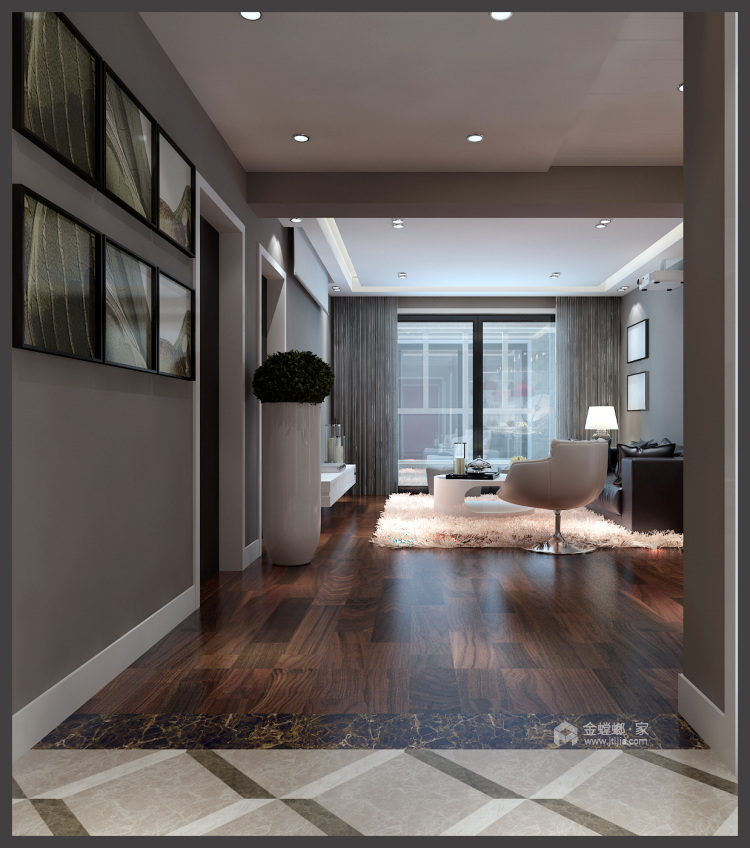 宝德新领域120平现代风格效果赏析-卧室效果图及设计说明