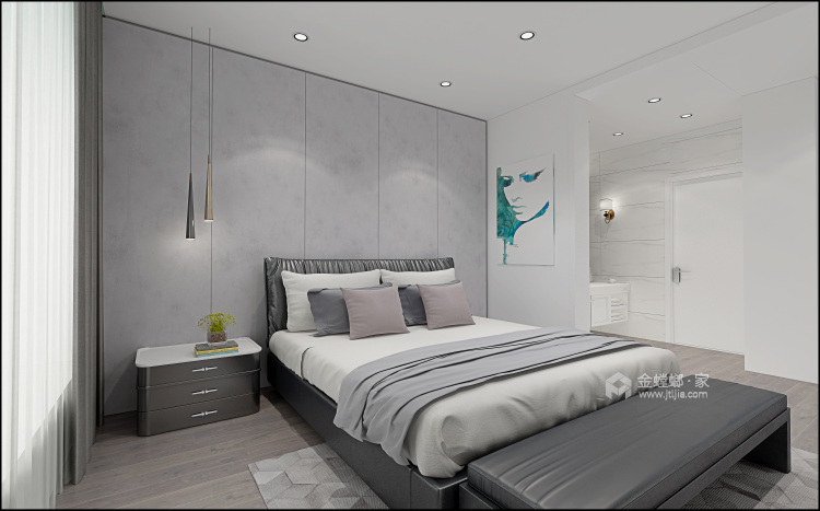 注重轻柔感的现代风格如此舒适-卧室效果图及设计说明