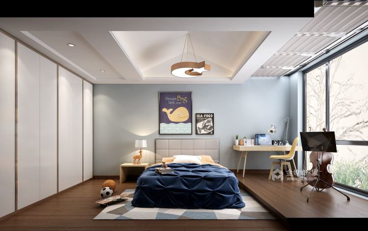 246平现代风格美家，轻奢质感-卧室效果图及设计说明