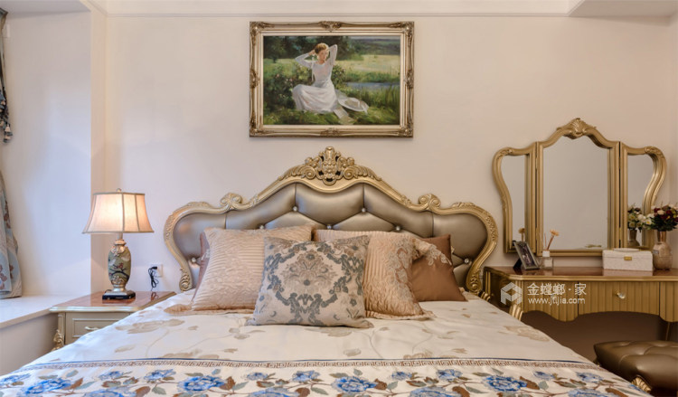 欧式风格的色彩搭配，跨越古典至现代-卧室效果图及设计说明