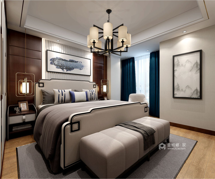 让客人惊艳的中式客厅，就要这样装-卧室效果图及设计说明