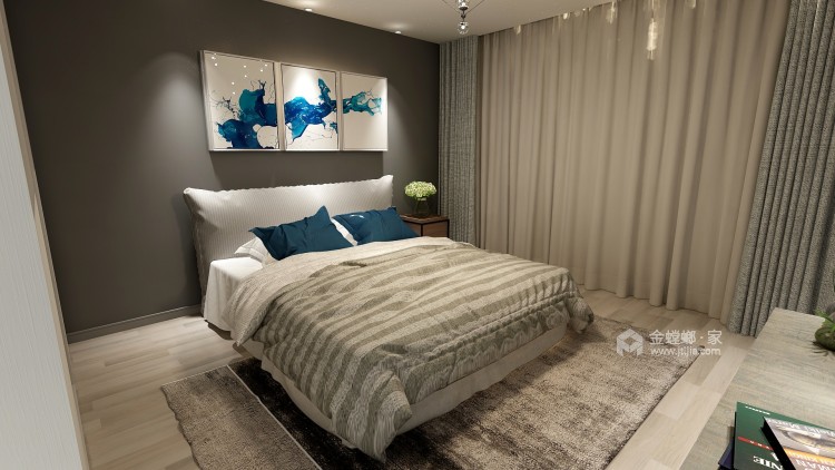 143平鑫泰广场现代风格装修案例-卧室效果图及设计说明