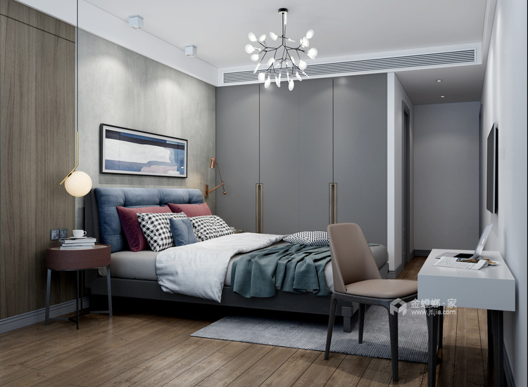 130㎡现代风格，小房间也能做榻榻米-卧室效果图及设计说明