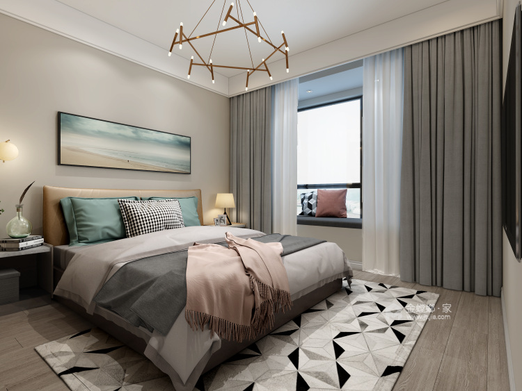 五口居家的现代风，舒适度才最重要-卧室效果图及设计说明