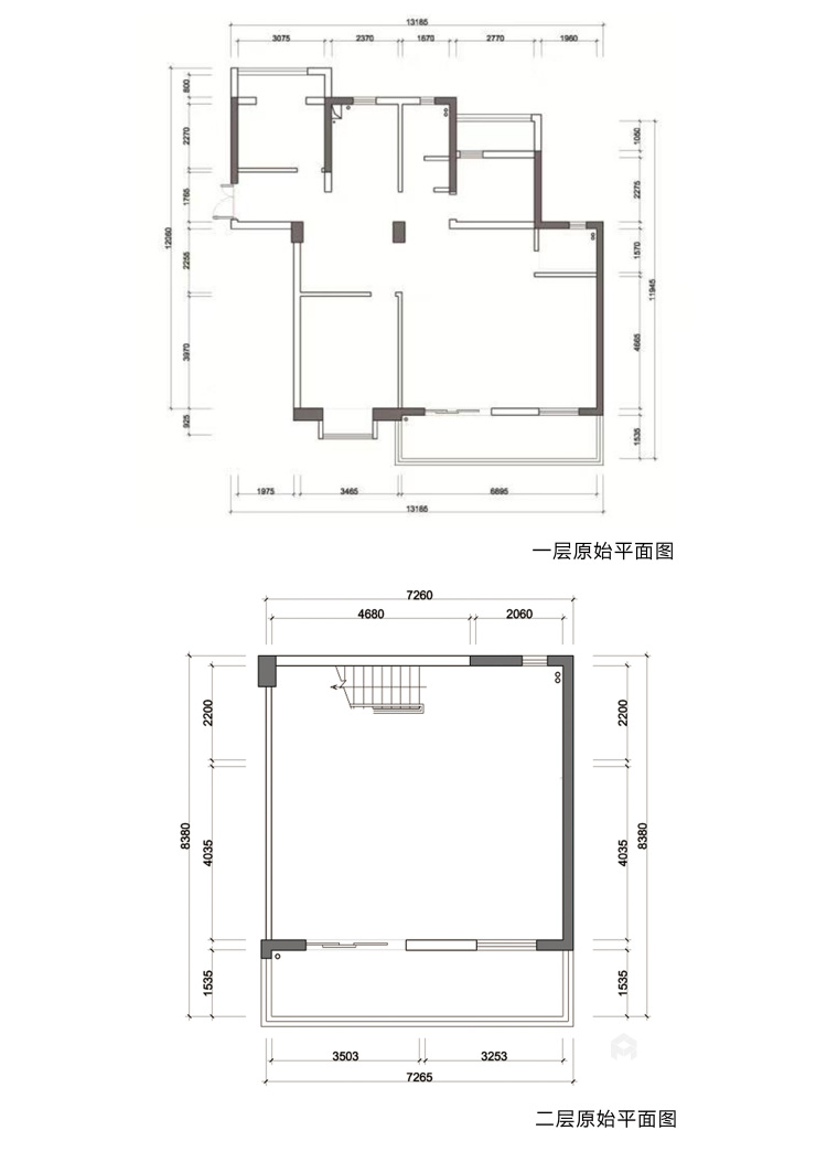 兰亭御园168㎡新中式装修设计图-业主需求&原始结构图
