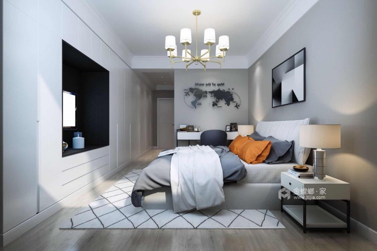蔚蓝海岸北欧风格168平米装修设计图-卧室效果图及设计说明