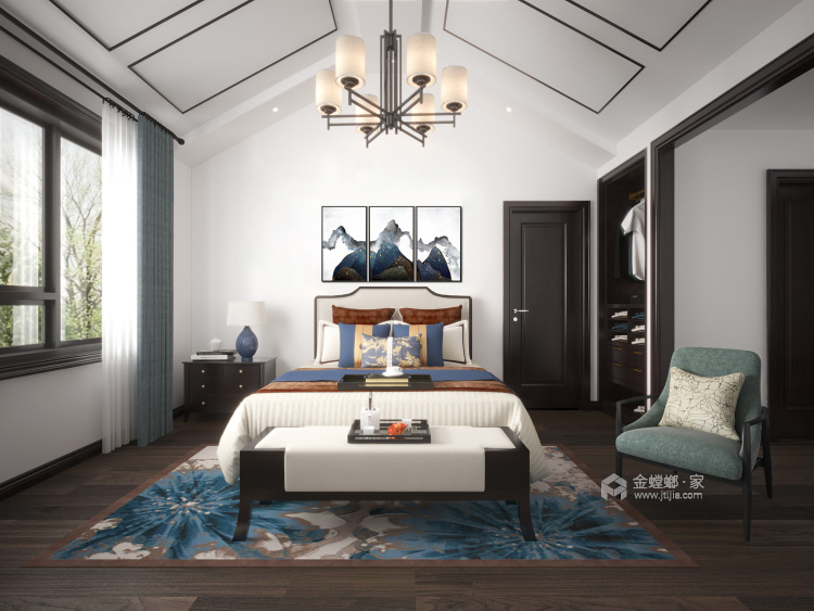 新中式别墅，时光清浅，岁月留香-卧室效果图及设计说明
