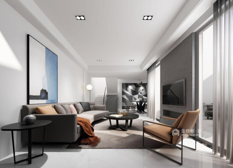 舒适与简单并存的现代简约风大宅-空间效果图